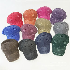 Casquettes de baseball classiques 2026 de haute qualité, vierges, 100 % coton, effet vieilli, délavées à l'acide, pour hommes, avec boucle métallique - Product Image 3
