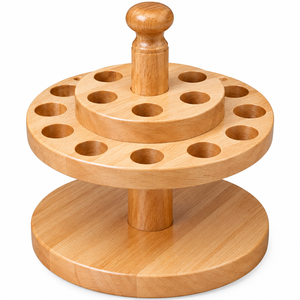 Steam Beech Wood Revolving Spice Organizer with <b>Holder</b> Ergonomic Wooden <b>Knitting</b> <b>Needles</b> Handmade Craft Tools <b>for</b> Hand <b>Knitting</b> - Product Image 1