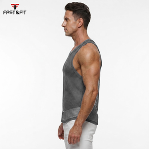 Factory Price Breathable Plain Dyed <b>Men</b> Sports Mesh Sleeveless Mesh <b>Singlets</b> <b>for</b> <b>Men</b> Transparent Vest <b>for</b> Sale Transparent Vest - Product Image 6