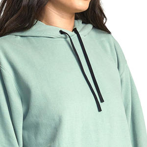 Sudadera con capucha para mujer, totalmente personalizada con impresión de logotipo, en color sólido, transpirable, para adultos, con bolsillo canguro. - Product Image 4