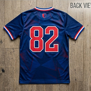 Camisetas de Fútbol Estampadas al por Mayor, 100% Poliéster, Manga Corta, Camisetas de Fútbol con Número de Equipo, Camisetas de Fútbol Unisex - Product Image 2