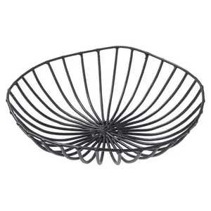 Corbeille à fruits ronde en fil métallique noir pour comptoir, panier de rangement pour légumes, support pour produits frais de cuisine - Product Image 3