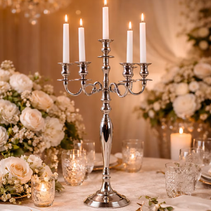 Décoration de table pour salle de banquet, décor de fête de fiançailles, aménagement de dîner d'anniversaire de luxe, décoration de table pour dîner romantique - Product Image 1