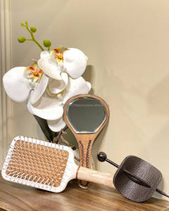 Espejo de mano elegante de cuero tallado exclusivo, espejo de mano de maquillaje con estilo occidental, espejo de diseñador Vintage, regalo perfecto para ella - Product Image 5