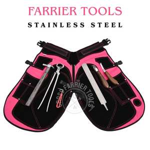 Kit d'outils de ferrage pour le soin des sabots de cheval avec couteau à sabots à lame large et étroite, marteau de ferrage, cisaille à sabots de 15 pouces et lime à sabots - Product Image 3