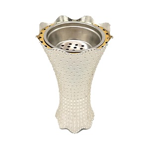 Quemador de Incienso Cuadrado de Metal Dorado con Filigrana, Estilo Indio, con Tapa - Product Image 2
