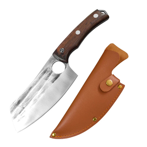 Couteau de boucher professionnel en acier inoxydable, couteau à découper la viande, manche en bois, couteau de boucher robuste, pour barbecue et cuisine - Product Image 5