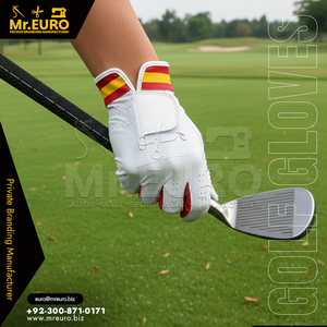 Custom Golf <b>Glove</b> Left <b>Hand</b> Genuine Leather Lightweight Stretch <b>Moisture</b> Wicking Non-Slip Breathable Pull Closure Unisex Sports - Product Image 3