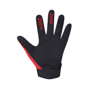 Sporty <b>Bike</b> Wear Gloves <b>Red</b> Black Heat Transfer Print Breathable Polyester Wrist Length For Cycling - Product Image 3