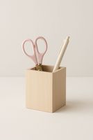 Porte-stylos en bois élégant fait à la main – Organisateur de bureau en bois naturel pour stylos, crayons, marqueurs et accessoires de bureau