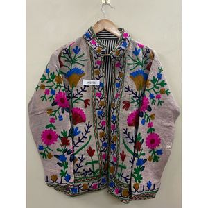 Wholesale Handmade Suzani Embroidery Kantha <b>Jacket</b> <b>Women</b> Short Suzani <b>Jacket</b> Free Size one-of-kind <b>Jackets</b> Gift <b>for</b> Her - Product Image 3