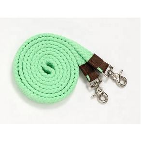 Latest Cotton <b>Horse</b> Weave Webbing Reins With Snap <b>Brass</b> Fitting Bulk Buy Rein - Product Image 1