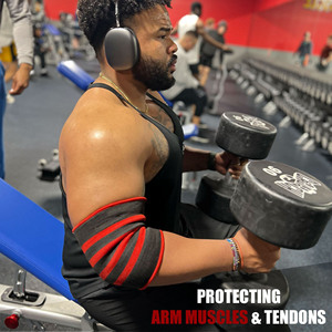 Manchons de compression pour coudes de haute qualité pour hommes et femmes, soutien pour l'entraînement en salle de sport, soulagement de la douleur, fabricant OEM - Product Image 3