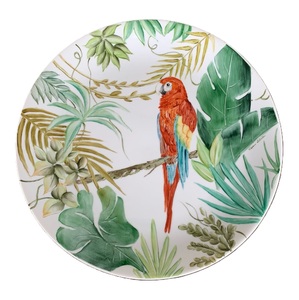 Plateau en fer émaillé fait main tendance pour table à manger, richement illustré, pratique, avec motifs personnalisés - Product Image 3