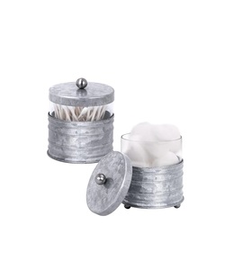 Eco Friendly <b>Decorative</b> galvanized kitchen <b>jar</b> combining rustic charm and practical use for storing dry foods and ingredients - Product Image 1