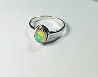 Bague unisexe en argent sterling 925 avec opale éthiopienne naturelle authentique Sukhmani, sertie clos, pour usage quotidien, évaluée par une tierce partie
