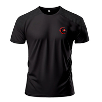 T-shirt de sport respirant et antidérapant pour hommes |   Impression sur soie personnalisée |   T-shirt de performance coupe ajustée en mélange nylon/coton |   Entraînement de printemps