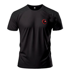 Camiseta Deportiva Transpirable Antideslizante para Hombre |   Impresión en Seda Personalizada |   Camiseta de rendimiento de corte ajustado en mezcla de nailon y algodón |   Entrenamiento de Primavera - Product Image 3