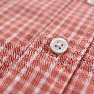 Camisa de franela a cuadros oversize de verano para hombre, estilo crop, con botones, personalizada al por mayor - Product Image 3