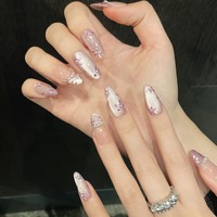 Échelle à doigts courts Armure Design Nude Beige Soft Girl Wisteria Pearls