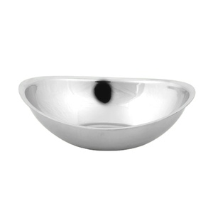 New Decorative Oval Shape Fruit <b>Bowl</b> Restaurant and Hotels Serving Metal <b>Bowl</b> <b>Silver</b> Polished Handmade Salad <b>Bowls</b> - Product Image 1