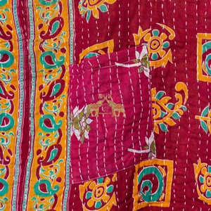 Best Quality Handmade <b>Kantha</b> Stitch Cotton Vintage Kaftan Cotton <b>Kantha</b> Quilted Women's Winter Wear Dresses - Product Image 3