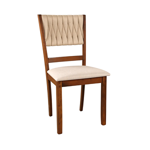 Silla de Comedor de Madera Maciza con Diseño Estético Simple y Asiento Acolchado Suave para Hogar, Restaurante, Cafetería - Product Image 2