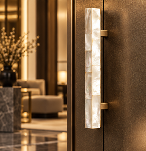 Tirador de Gabinete de Nácar con Acabado Dorado, Tirador Largo Decorativo para Puertas, Herraje para Muebles de Interiores de Lujo - Product Image 5
