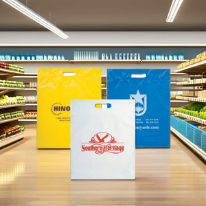 OEM Thank You Plastic Shopping Bags PE HDPE Carry Bags for Store Promotion and Grocery <b>Packaging</b> - Product Image 1