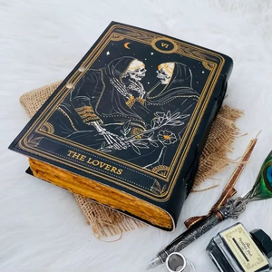 Journal en cuir vintage pour femmes et hommes, carnet de voyage pour écrire, papier à bords festonnés, journal relié en cuir - Product Image 4