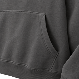 Men's Oversize Hooded Sweatshirt Solid Color Fleece Casual Pocket Long Sleeve Autumn Wear 2027 - Product Image 5