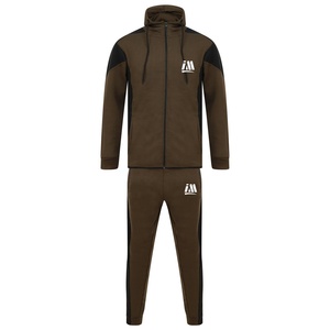 New Arrival Factory Sale Gym Wear Homme Stripe Sports Track Suit Hooded Men's Jogging Suit Blank Sweatsuit Set With 3 Side Panel - Product Image 4