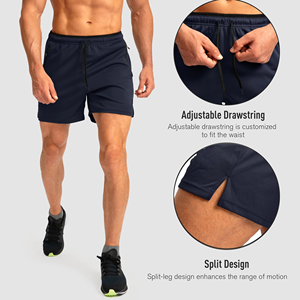 Pantalones Cortos Deportivos para Hombre de Calidad de Exportación, de Poliéster de Secado Rápido, para Correr y Hacer Ejercicio, con Marca Personalizada OEM - Product Image 6