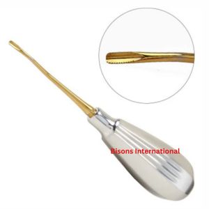 Elevador Dental Manual BISONS con Mango Corto Microdentado para Extracción de Dientes - Product Image 3