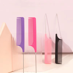 Hair <b>Comb</b> Stainless Steel Needle Pointed Tail <b>Comb</b> Top Good Quality Handle Needle <b>Heat</b> Resistant Anti Static Suitable - Product Image 1