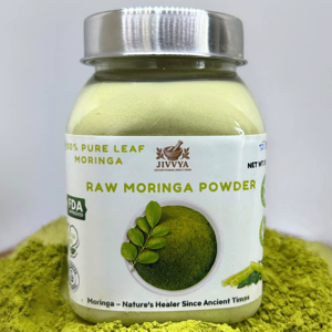 Polvo de Hoja de Moringa Marca JIVVYA, 100% Auténtico, Natural, Calidad Premium, Grado Alimenticio, Extraído con Solvente, Madhya Pradesh, a Granel - Product Image 1