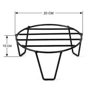 Maceta Moderna para Suculentas de Hormigón con Soporte de Metal Negro para Uso en Interiores, Diseño Minimalista, Forma Circular - Product Image 4