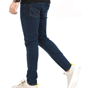 Jeans de mezclilla para hombre, corte ajustado, pierna recta, azul oscuro, estilo casual, peso medio, para primavera, tela tejida, lavado regular, en oferta online - Product Image 6