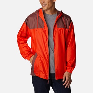 Men's Hooded <b>Red</b> Brown Color Blocking Windproof Polyester/Nylon Windbreaker Jacket Autumn Outdoor Wear Zipper Closure Regular - Product Image 4