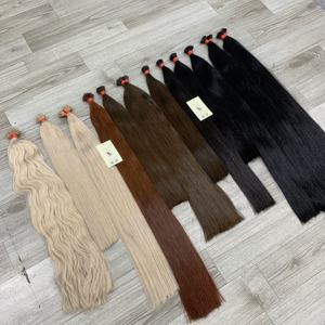 100% Extensions de Cheveux Humains Double Dessiné Vietnamien Droite Nano-pointe Kératine Bond Jet Noir Platine Couleur - Product Image 4