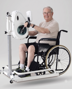Bicicleta de Ejercicio para Rehabilitación en el Hogar para Personas Mayores, Entrenador de Extremidades Superiores/Inferiores, Certificación CE, Accesible para Sillas de Ruedas, de Acero - Product Image 1