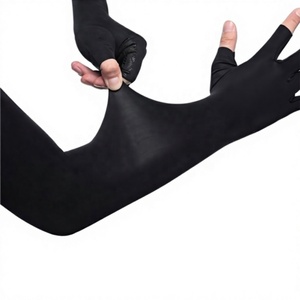 SPARKWELL INDUSTRIES Manches de protection unisexe anti-UV à séchage rapide en nylon/coton avec logo personnalisé imprimé par transfert thermique et ourlet inférieur foncé pour le cyclisme - Product Image 2