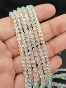 ลูกปัดพลอยอาเกตสีเทาทรงกลมขนาด 4 มม. ขายส่ง สำหรับทำเครื่องประดับ DIY - Product Image 3