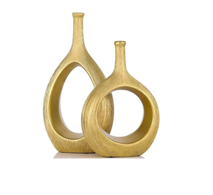 Vase en métal, accent décoratif moderne pour la maison, le bureau, les mariages et les événements - Product Image 4