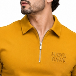 Polo con cremallera personalizado para hombre, premium, cómodo, transpirable, ligero, elástico, moderno, suave, informal, para hombre. - Product Image 4