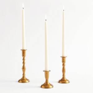 <b>Tall</b> Brass Taper Candle Holder Classic Dining Display Sophisticated Atmosphere Enduring Grace - Product Image 3