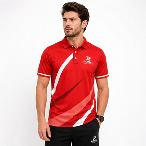 Hot Selling New Design Custom Logo Solid Color Breathable <b>Polo</b> Shirts for Men Ronal Men's Red Sporty <b>Polo</b> Shirt Short Sleeve - Product Image 3