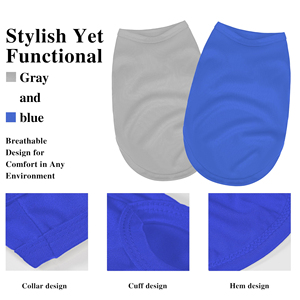 Custom Color Pet Clothes Summer Dog <b>T</b>-Shirt Soft High Quality Cotton Puppy Vest Comfortable <b>Cat</b> Apparel Blank Plain <b>T</b>-Shirt - Product Image 4
