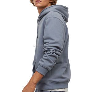 Custom Men's 100% Cotton Oversize <b>Thick</b> <b>Fleece</b> Hoodie Drop Shoulder Plain Blank Streetwear Embroidered Technics for Autumn ODM - Product Image 2