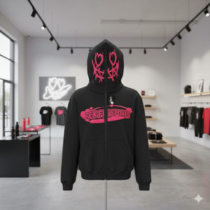 REX FIT SPORTS Sweat à capuche unisexe surdimensionné de haute qualité pour hommes, en coton épais, avec logo personnalisé OEM imprimé en 3D en relief - Product Image 1